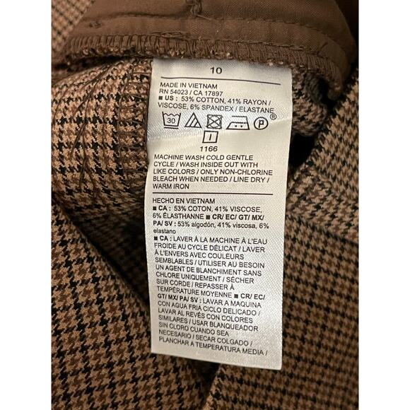 Old Navy Pixie Skinny Pants Women’s size 10 plaid academia Stretch Office Career - Picture 8 of 8